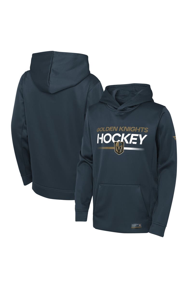 FANATICS Youth Fanatics Branded Charcoal Vegas Golden Knights Authentic Pro Pullover Hoodie, Main, color, 