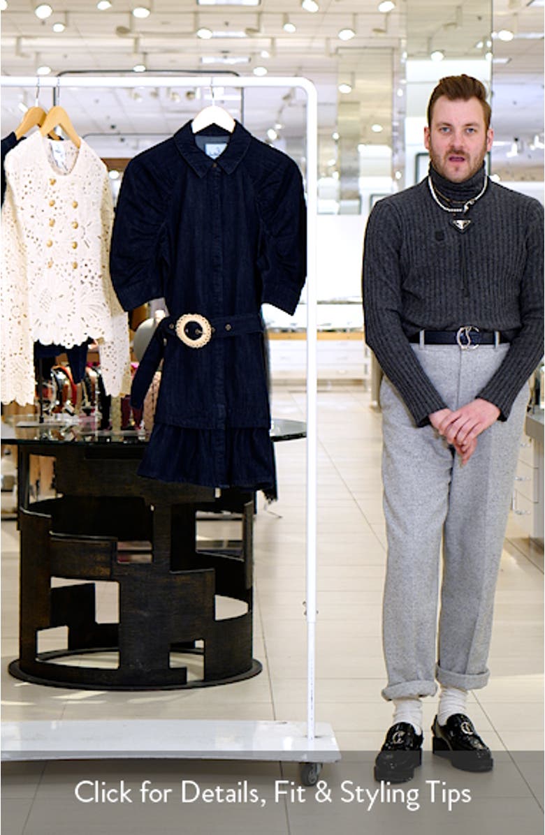 Belted Denim Minidress, sales video thumbnail