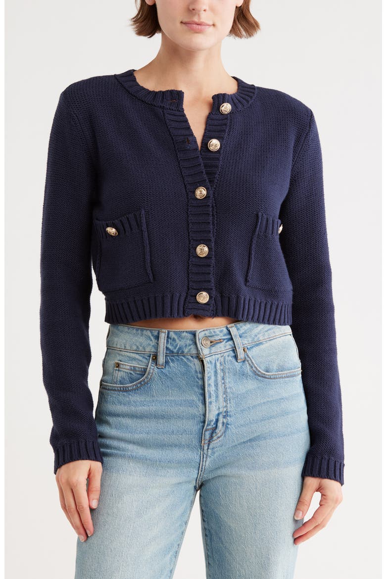 Pocket Cardigan, Main, color, NAVY