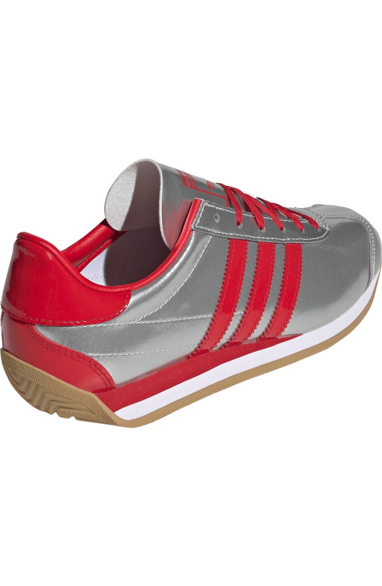 adidas Country Low Top Sneaker, Alternate, color, Silver Met/ Scarlet/ White