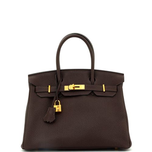 Pre-owned Hermes Hermes Birkin Handbag Brown Togo With Gold Hardware 30 In Brown