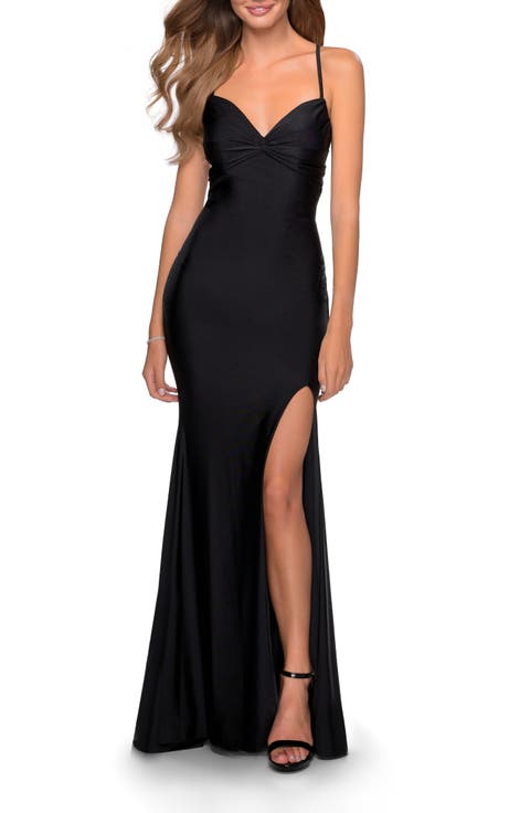 Form Fitting Dress with Ruched Bow Bodice
