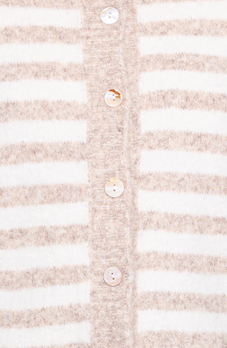 Petal & Pup Dean Stripe Cardigan, Alternate, color, White/ Beige