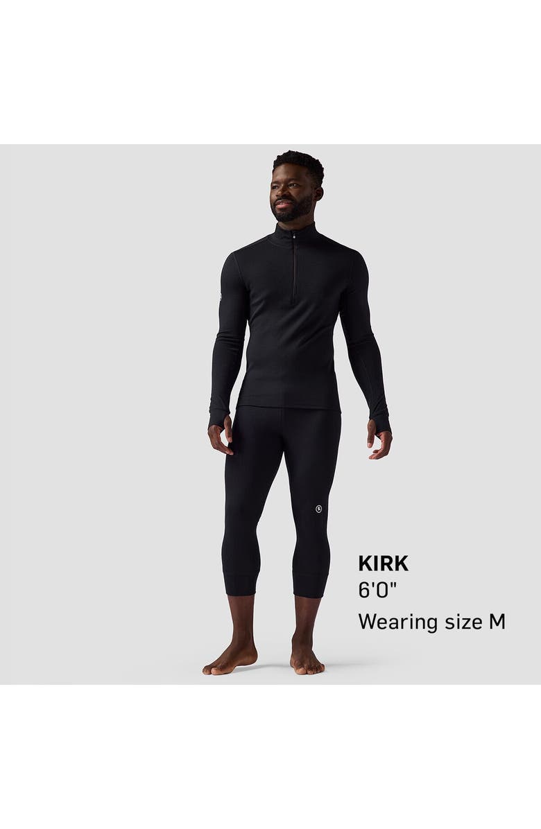 Backcountry Cedars Rws Merino Mid-Wt Baselayer 1/4-Zip Top - Men's, Alternate, color, Black