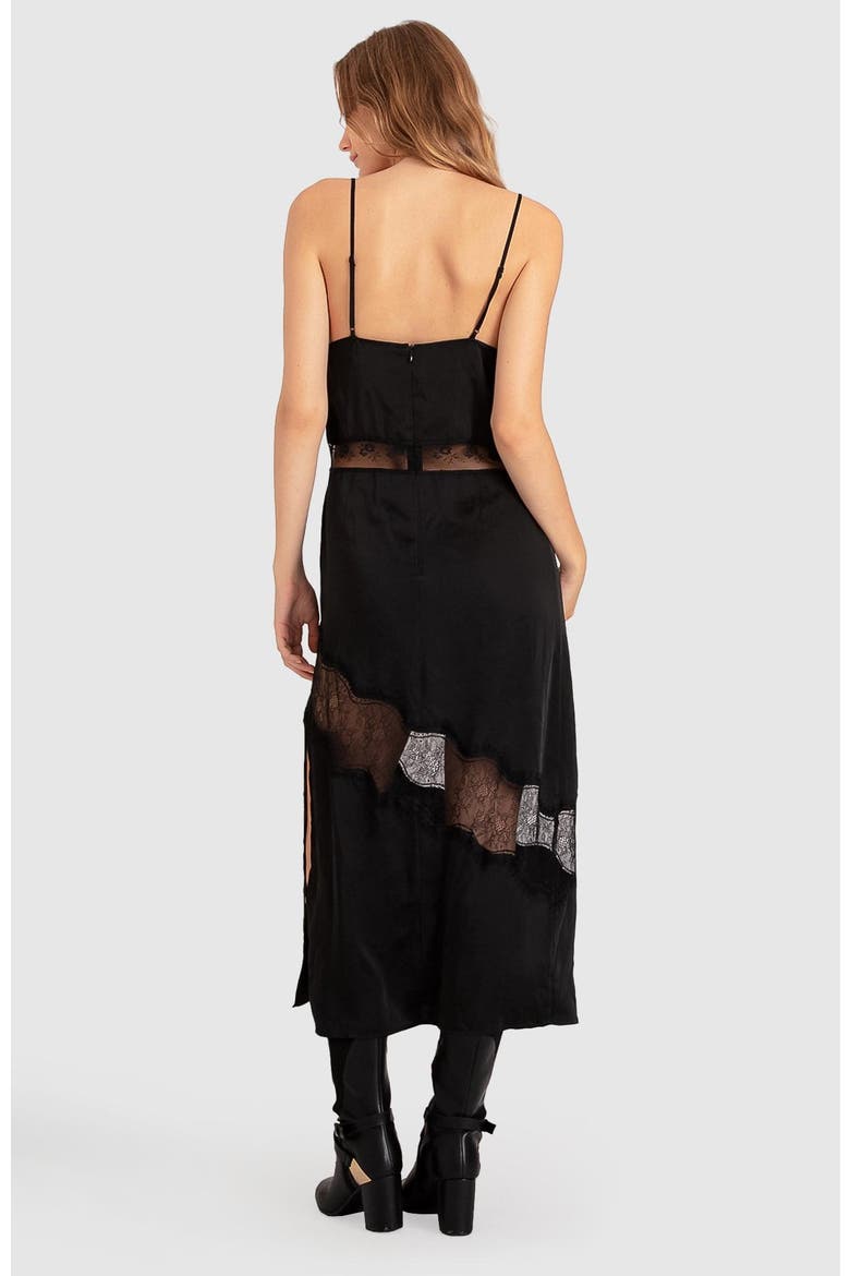 Heavenly Bodies Lace Slip Dress, Alternate, color, Black