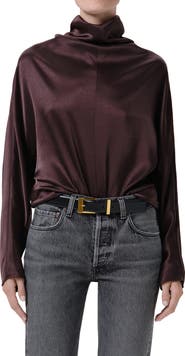 Citizens of Humanity Ilaria Draped Mock Neck Top