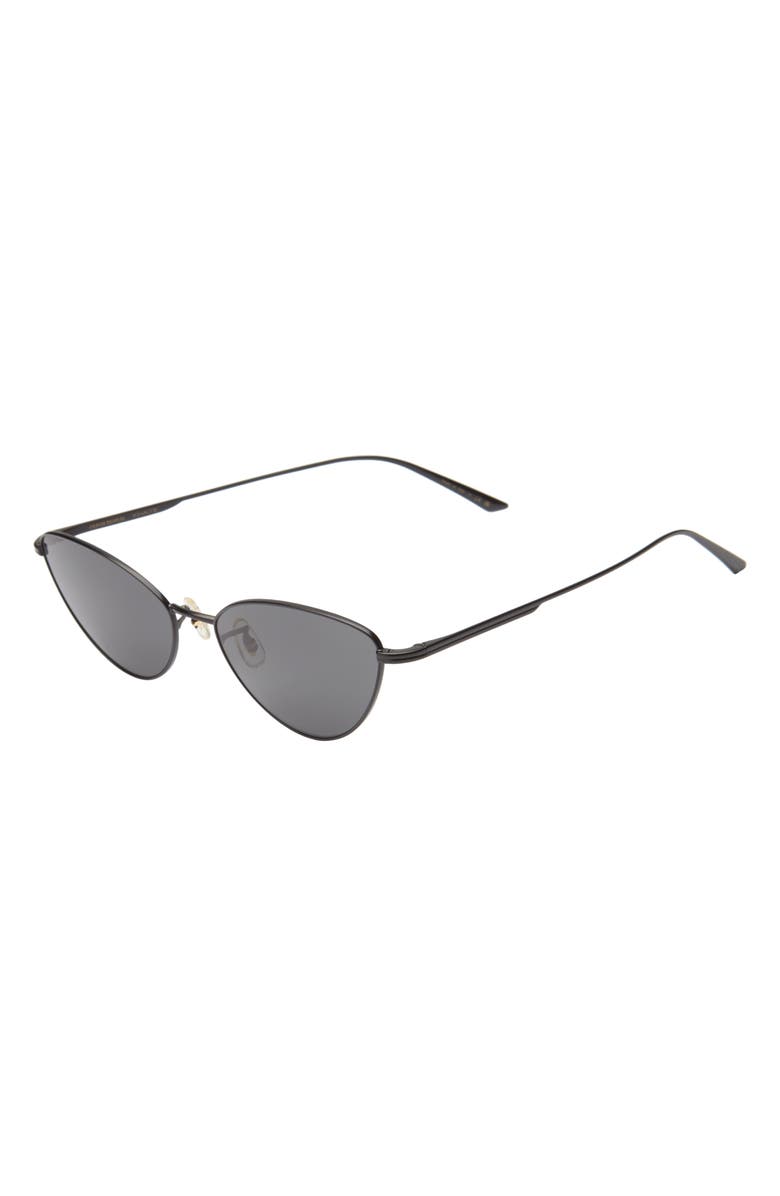 Oliver Peoples x KHAITE 1998C 56mm Cat Eye Sunglasses, Alternate, color, Matte Black / Grey