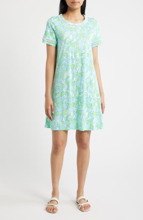 Cody Print Ladder Stitch Dress