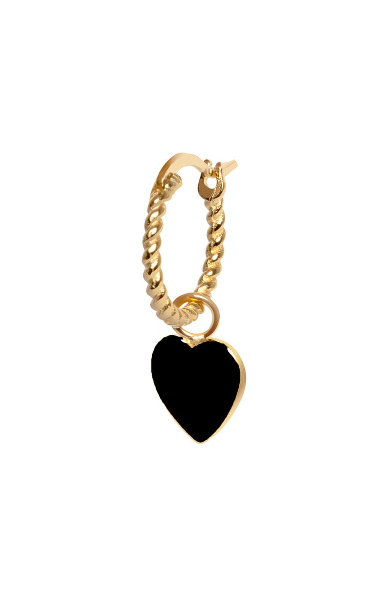Wilhelmina Garcia Heart Rope Huggie Earring, Main, color, 