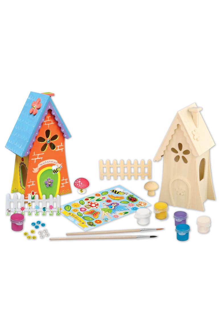 Fairy Garden Wood Craft & Paint Kit, Alternate, color, Multicolor