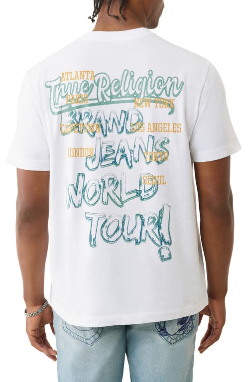 True Religion Standard Paint Graphic T-shirt In White