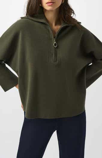 Quarter-Zip Stand Collar Sweater