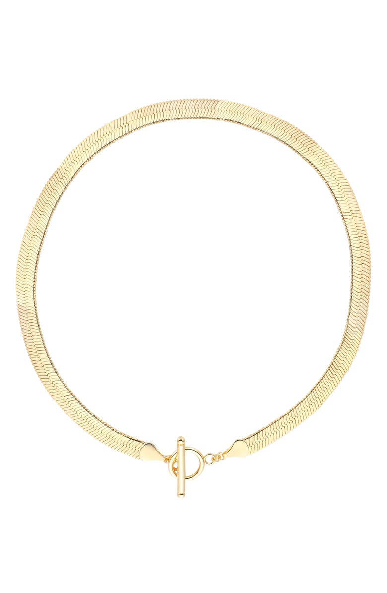 st. Moran Cora Herringbone Chain Necklace, Main, color, Gold