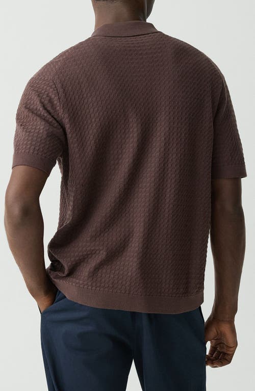 Theory Cairn Short Sleeve Organic Cotton Button-up Shirt In Brown