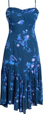 SUGARLIPS Niva Floral Hendra Pleated Midi Dress