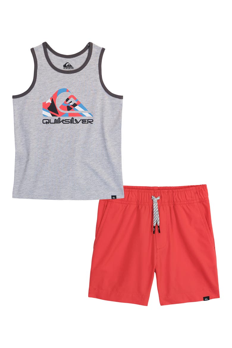 Kids' Graphic Tank & Shorts Set, Main, color, RED MULTI