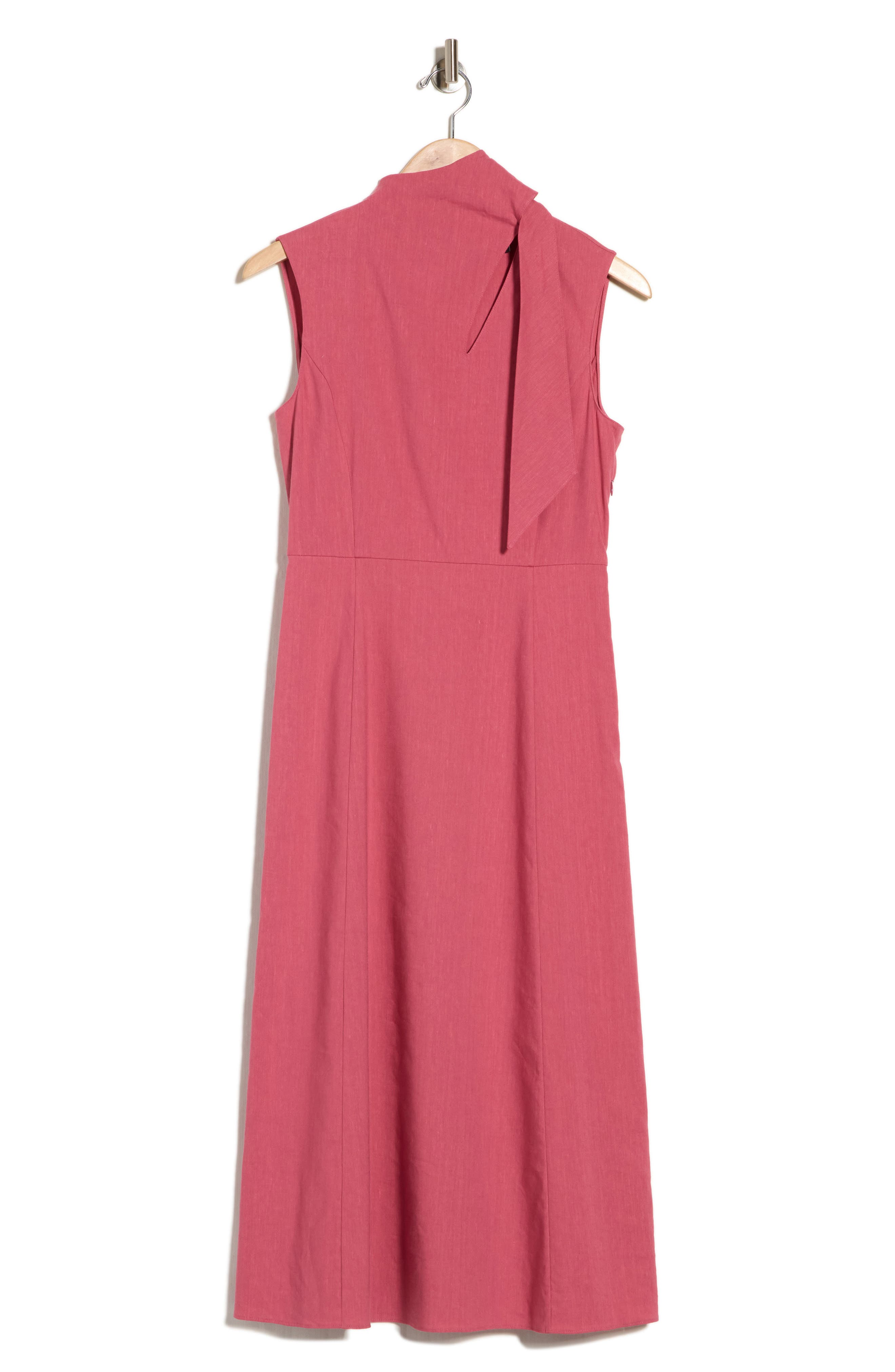 Linen Blend Midi Dress