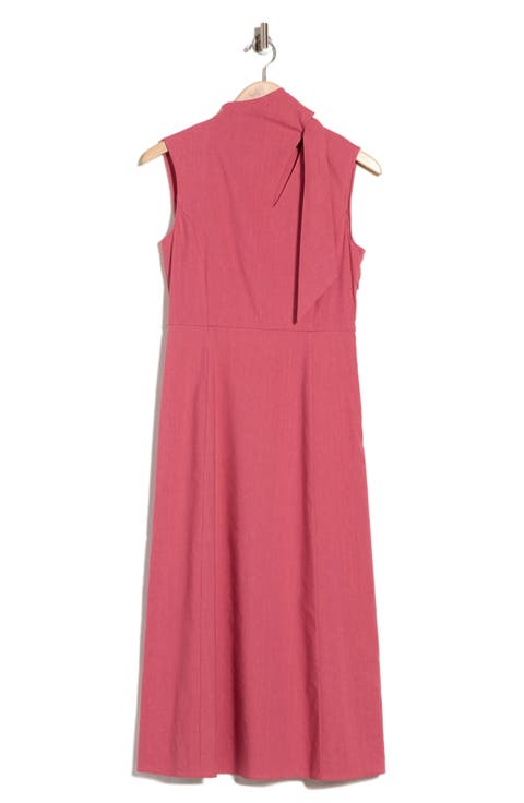 Linen Blend Midi Dress