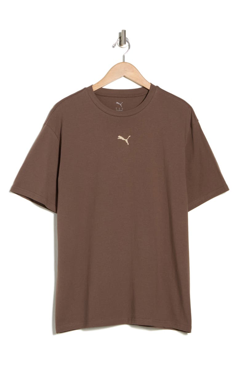 PUMA Cat Relaxed Cotton T-Shirt, Alternate, color, Flat Bronze