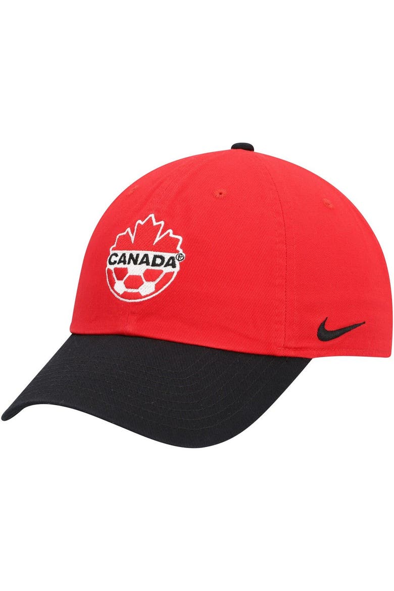 Men's Nike Red/Charcoal Canada Soccer Campus Adjustable Hat, Main, color, Red