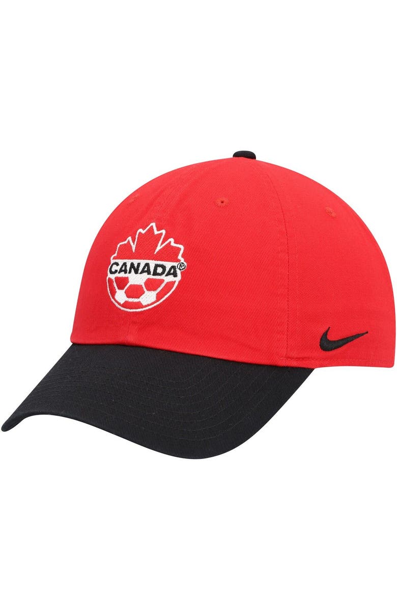 Nike Men's Nike Red/Charcoal Canada Soccer Campus Adjustable Hat, Main, color, Red