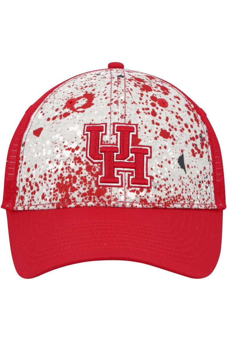 Men's Colosseum Gray/Red Houston Cougars Love Fern Trucker Snapback Hat, Alternate, color, Gray