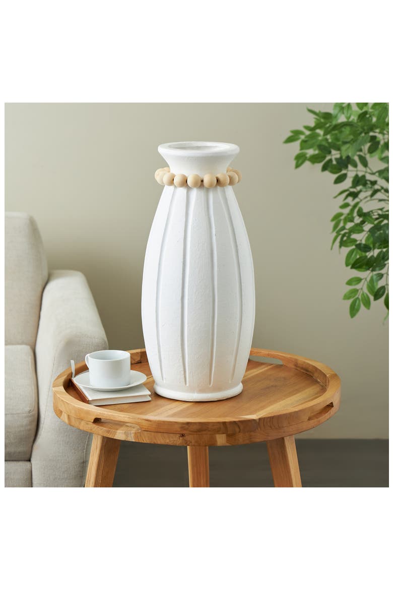 Beaded Vase, Alternate, color, WHITE