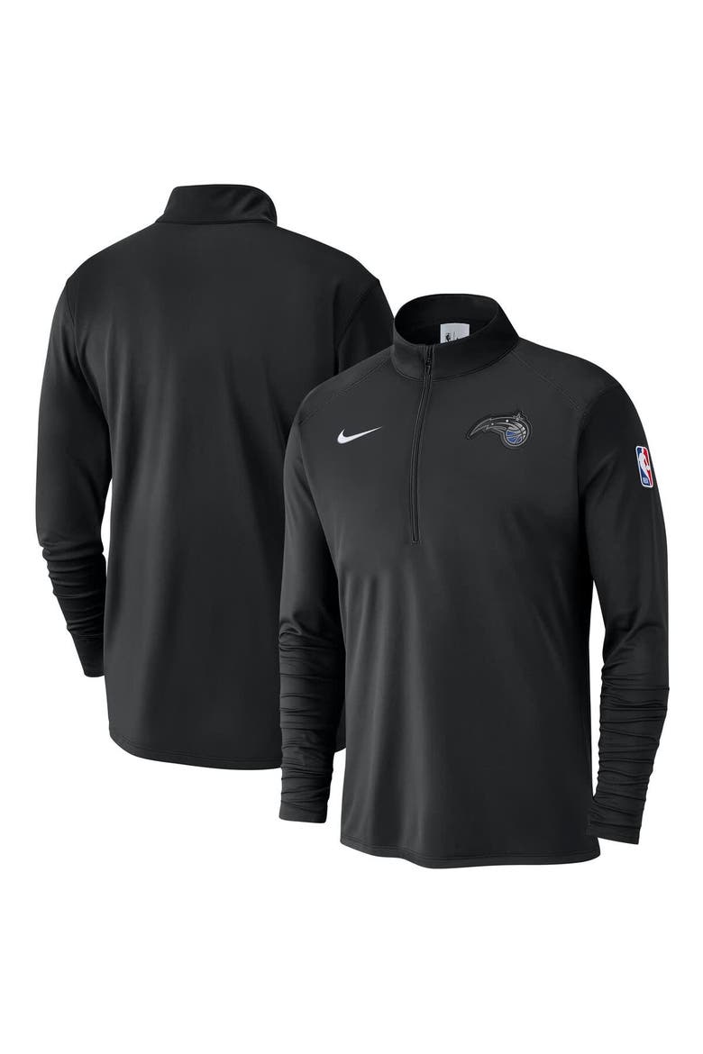 Men's Nike Black Orlando Magic 2024/25 Courtside Performance Half-Zip Top, Main, color, Black