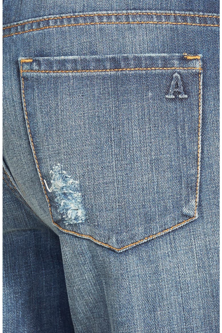 Destroyed Girlfriend Jeans, Alternate, color, MEDIUM WASH
