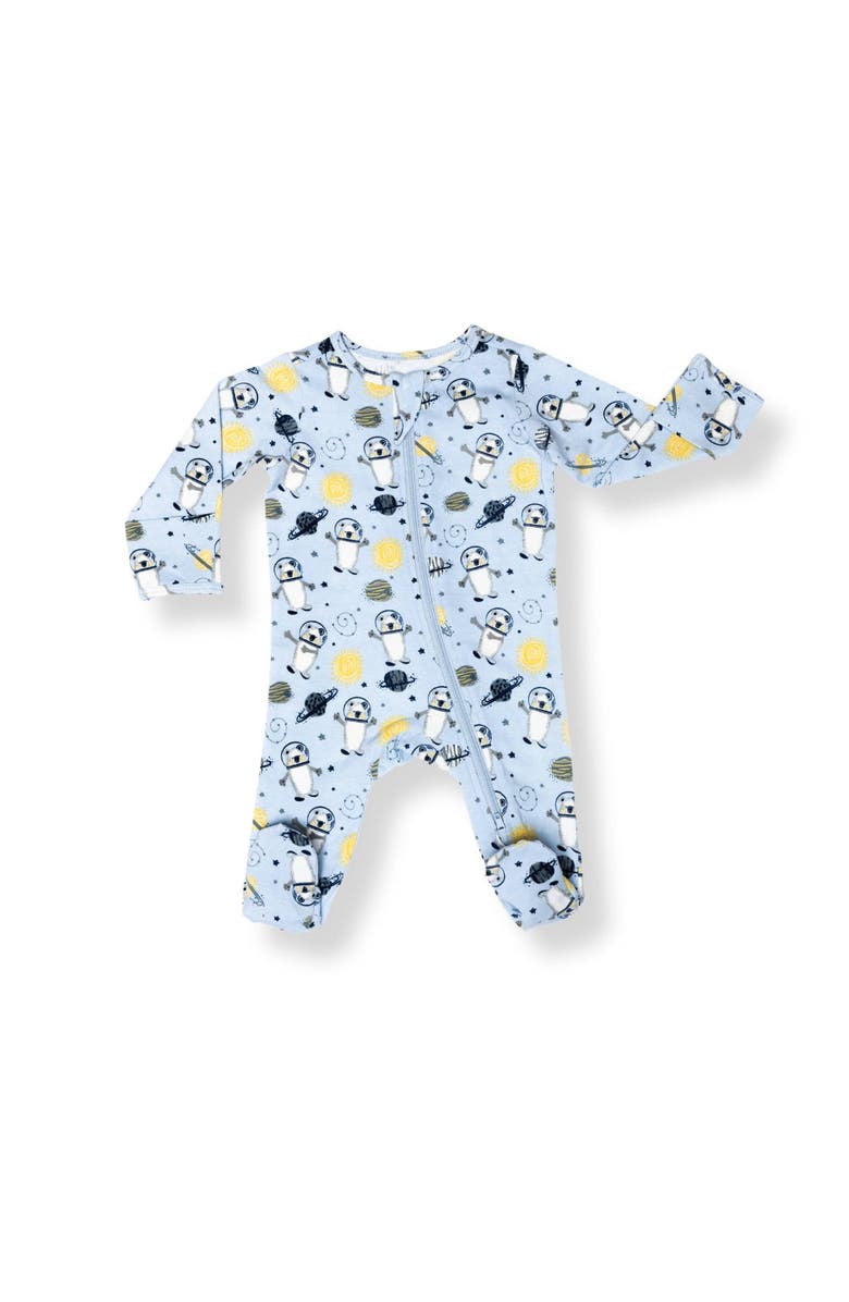 Norani Organic Cotton Zip Footie in Space Bears, Main, color, Space Bears