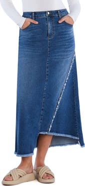 Wash Lab Denim Two Step Denim Maxi Skirt
