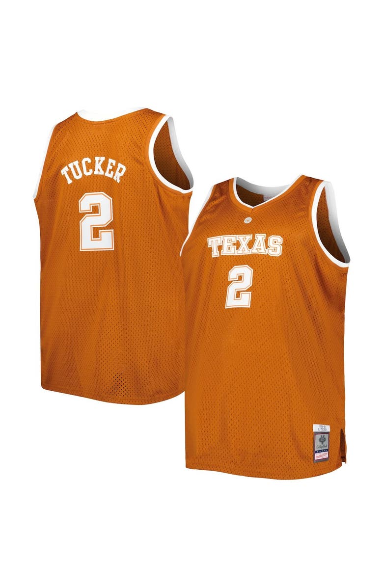 Mitchell & Ness Men's Mitchell & Ness PJ Tucker Texas Orange Texas Longhorns 2005/06 Big & Tall Swingman Jersey, Main, color, 