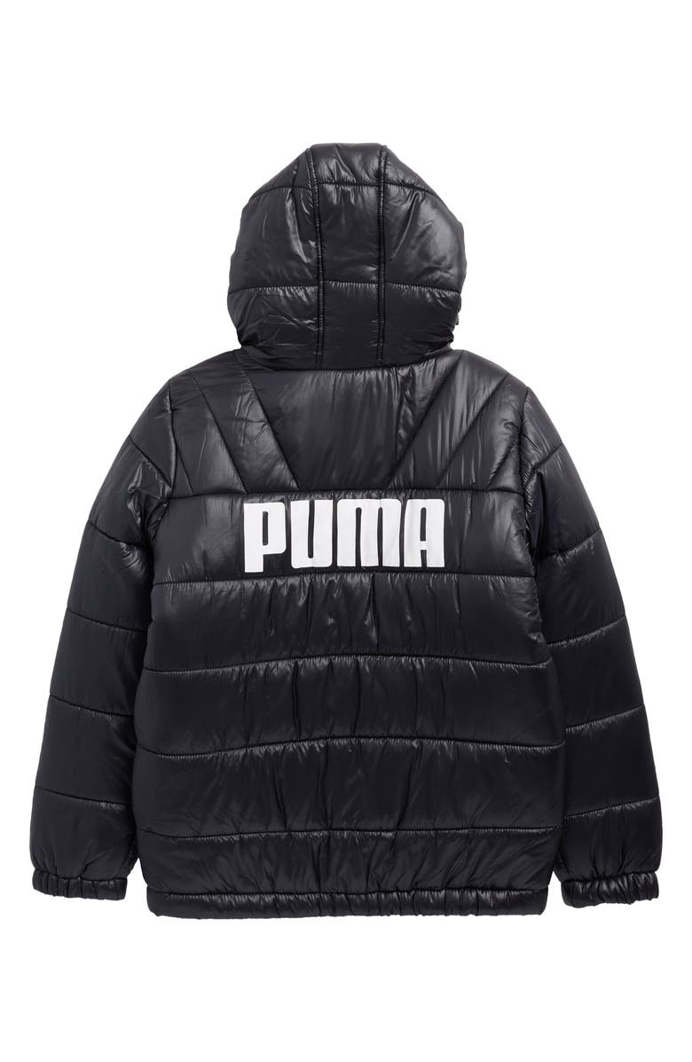 PUMA Kids' Water Resistant Puffer Jacket, Alternate, color, Black