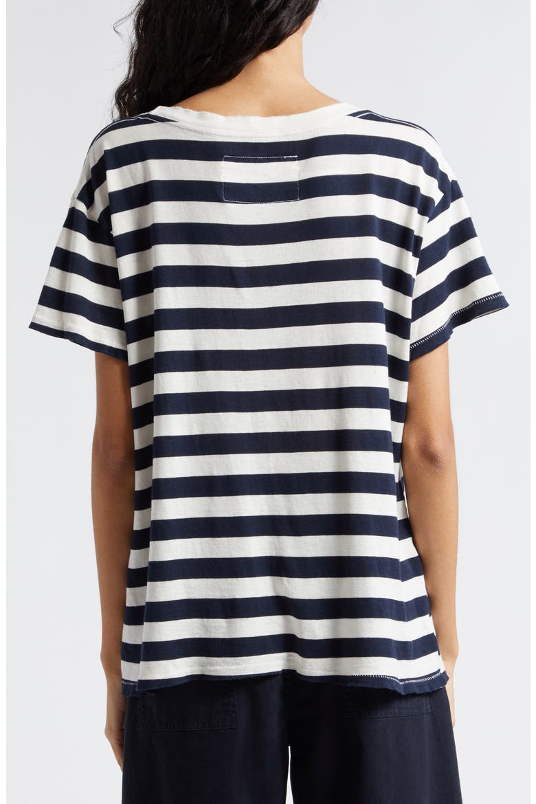 Brady Stripe Cotton T-Shirt, Alternate, color, DARK NAVY STRIPE