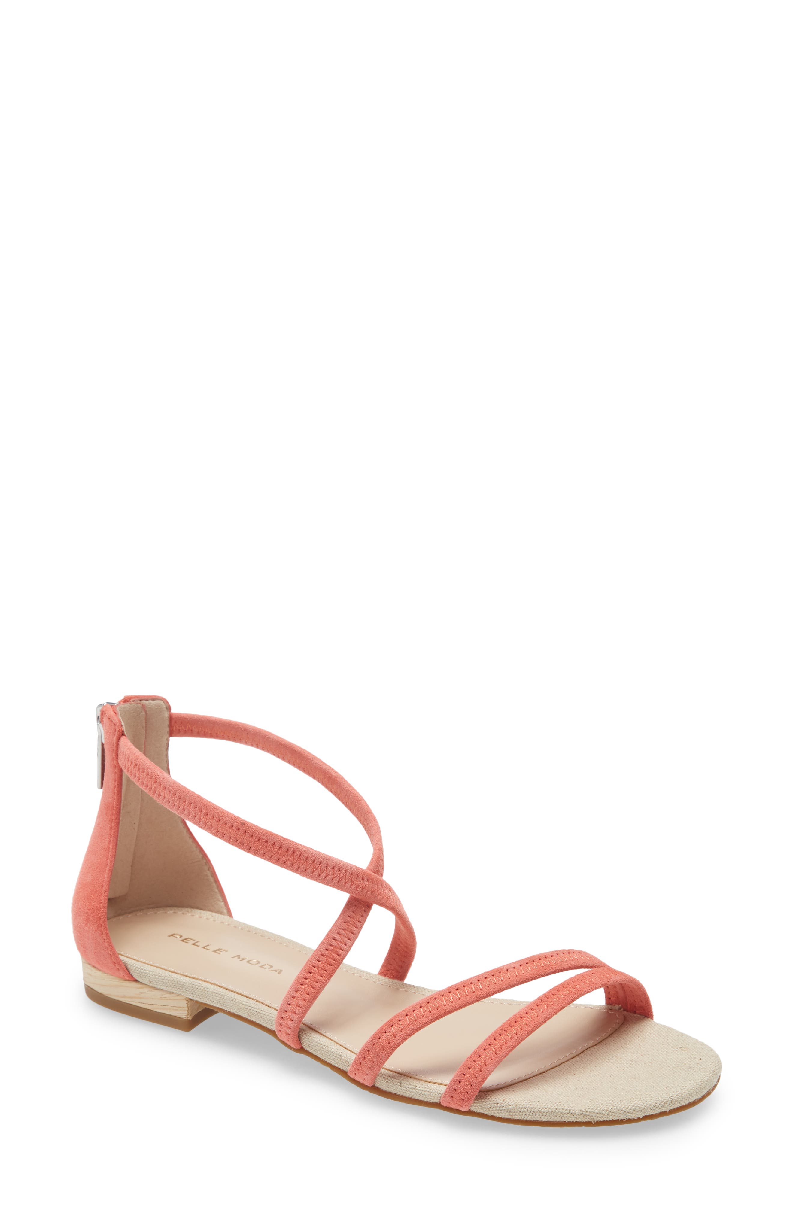 Barnes Strappy Sandal, Main, color, LIGHT CORAL