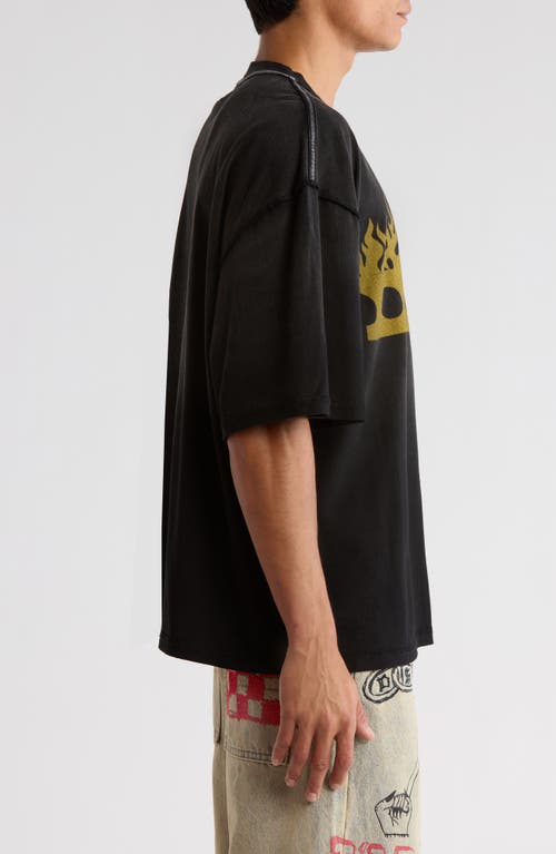 Diet Starts Monday Oversize Flame Logo Graphic T-shirt In Animal Print