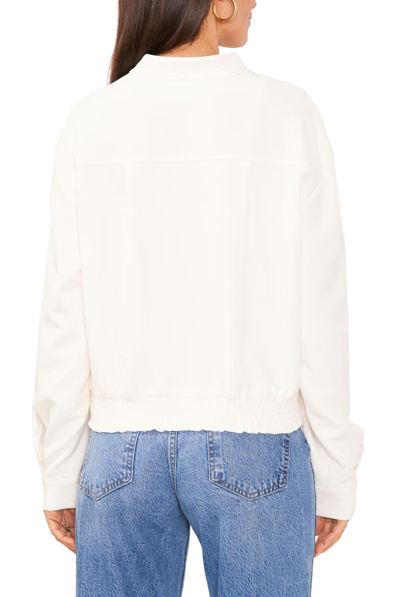 Water Resistant Oversize Bomber Jacket, Alternate, color, NEW IVORY