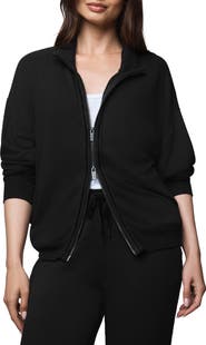 Splendid Supersoft Trim Detail Zip-Up Sweatshirt