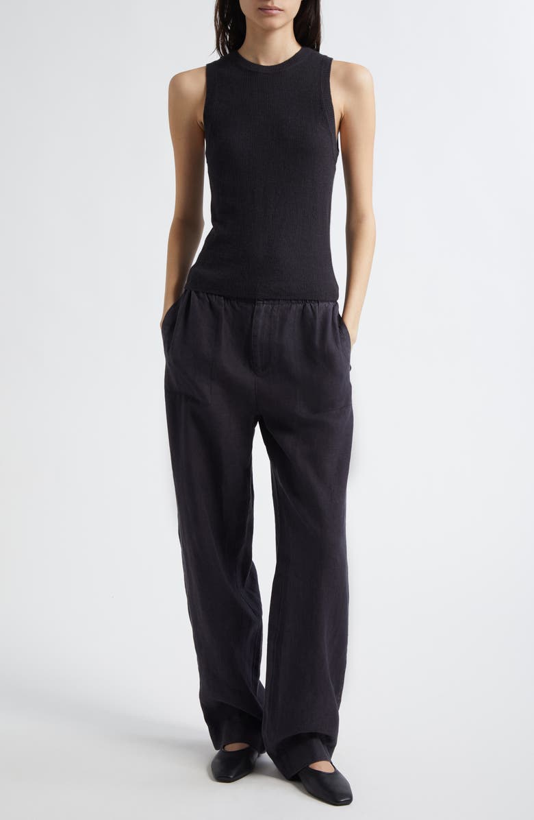 Vince Rib Cashmere & Silk Tank, Alternate, color, Dark Night Lake
