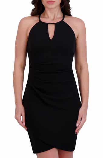 Keyhole Crepe Scuba Sheath Dress