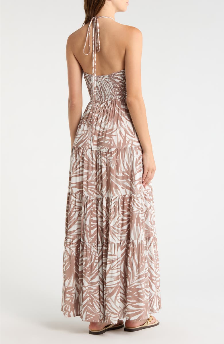 Elan Cutout Cover-Up Maxi Dress, Alternate, color, Neutral Bali Print