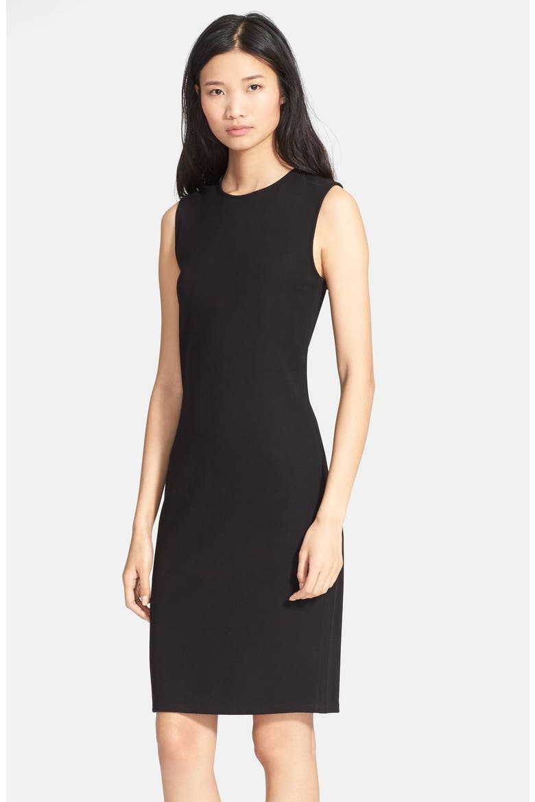 Knit Shift Dress, Main, color, BLACK