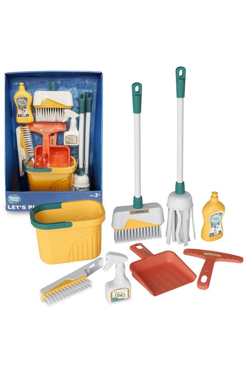 Playful Minds Let
s Play Cleanup 8 Piece Household Cleaning Set, 3+, Main, color, Multicolored