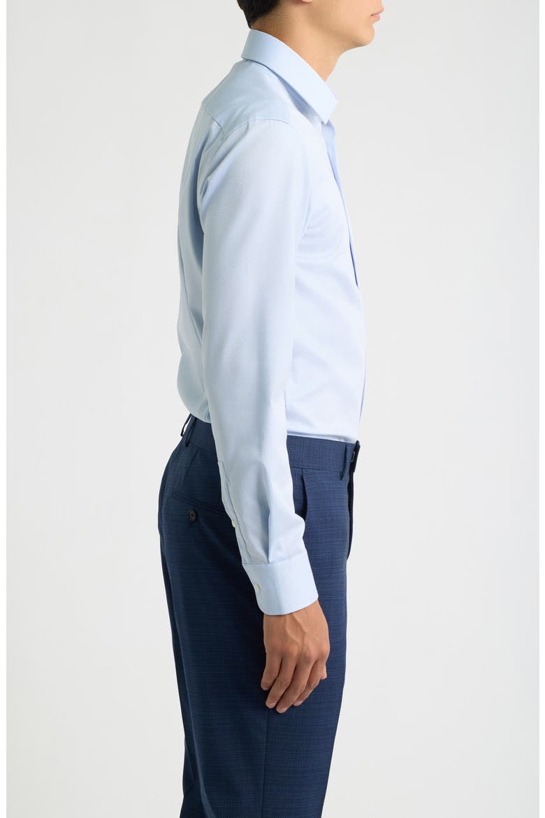 Hank Slim Fit Easy Iron Micro Pattern Dress Shirt, Alternate, color, LIGHT/ PASTEL BLUE