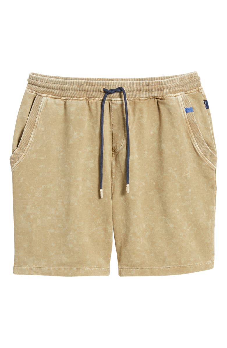 Stone Rose Acid Wash Fleece Drawstring Shorts, Alternate, color, Green