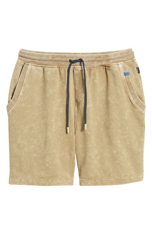 Stone Rose Acid Wash Fleece Drawstring Shorts In Green
