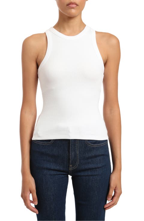Cutaway Stretch Cotton Rib Tank