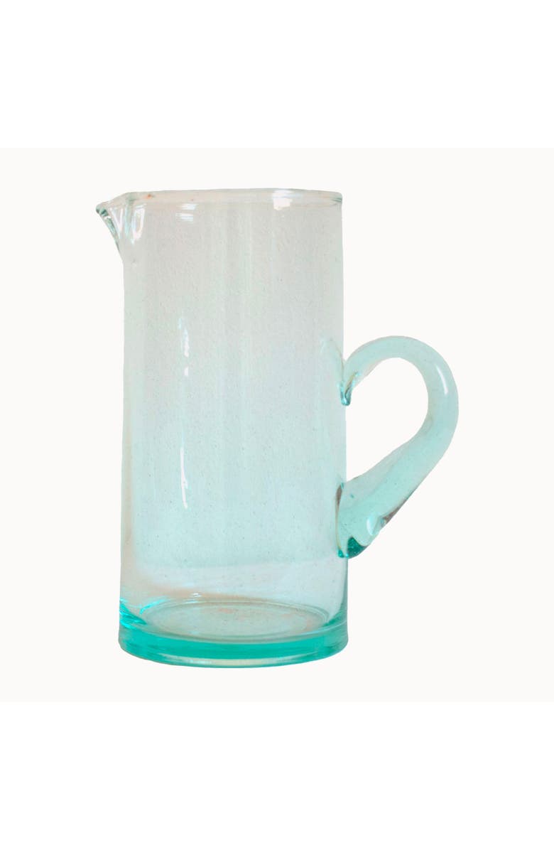 Apartment F Moroccan Blown Glass Classic Pitcher, Main, color, Clear