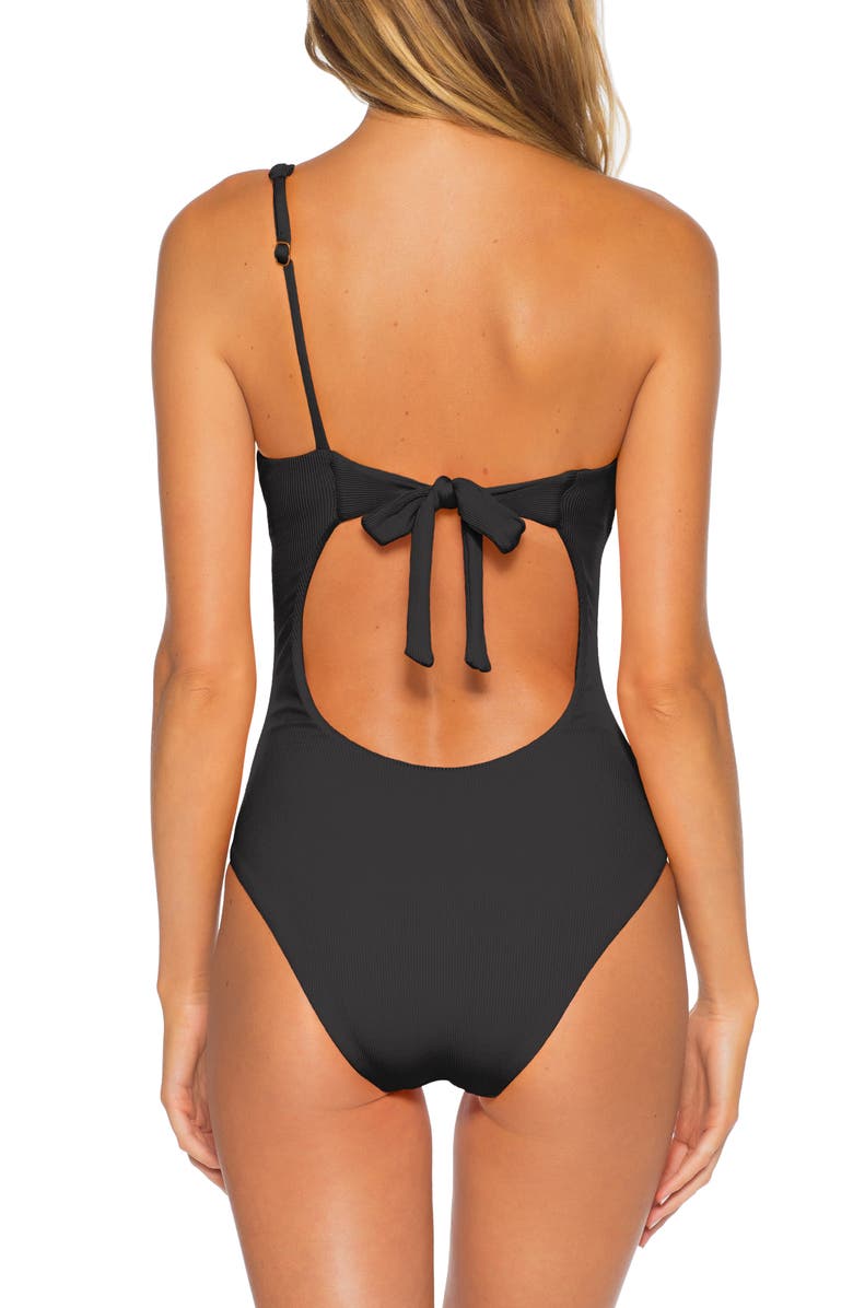 Becca Fine Line One-Shoulder One-Piece Swimsuit, Alternate, color, 