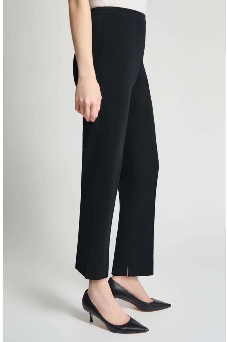 Knit Straight Leg Ankle Pants, Alternate, color, Black